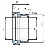 Чертеж подшипника NKX 45 Z