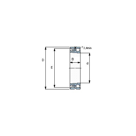 Подшипник NN 48/750 K30/HB1W33 чертеж