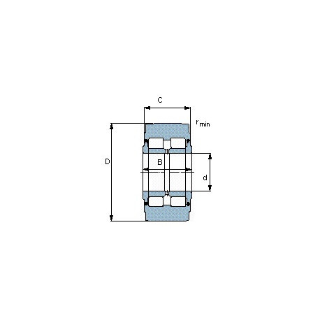 Подшипник NNTR 80X200X90.2ZL чертеж