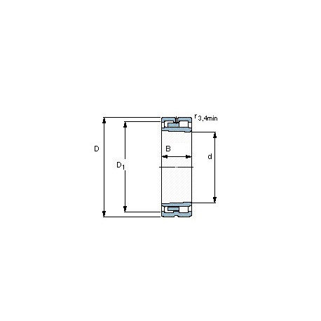 Подшипник NNU 4080 KF/W33 чертеж