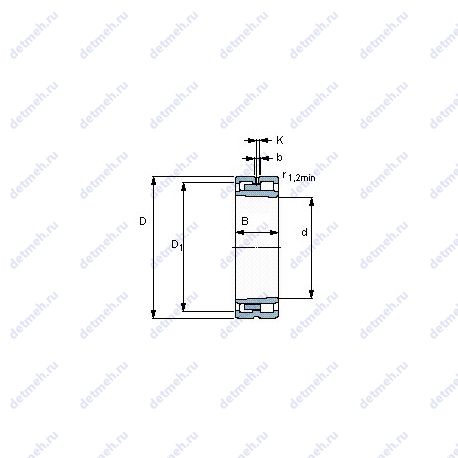 Подшипник NNU 49/600 BK/SPW33X чертеж