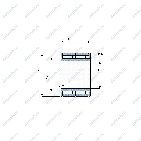 Подшипник NNU 6020 V чертеж