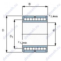 Чертеж подшипника NNU 6026 V