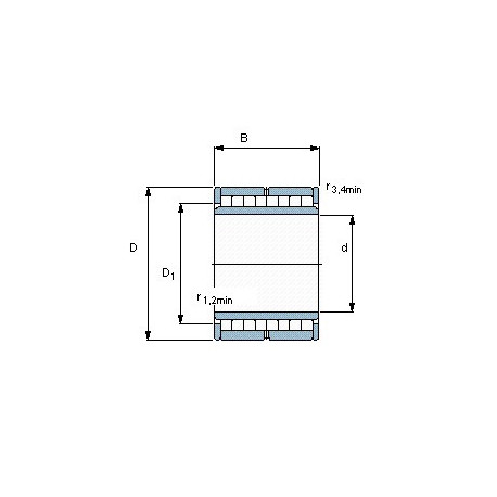 Подшипник NNU 6040 V/W33 чертеж