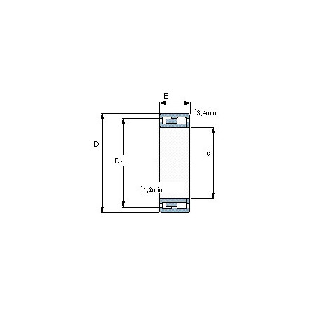 Подшипник NNUP 4880/HB1W33 чертеж