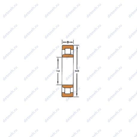 Подшипник NU 1007 чертеж