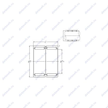 Подшипник RNA6901R чертеж