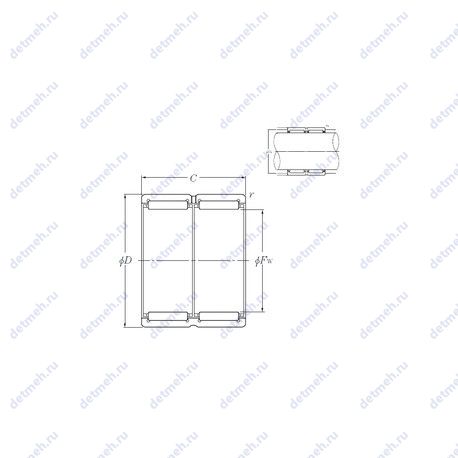 Подшипник RNA6906R чертеж