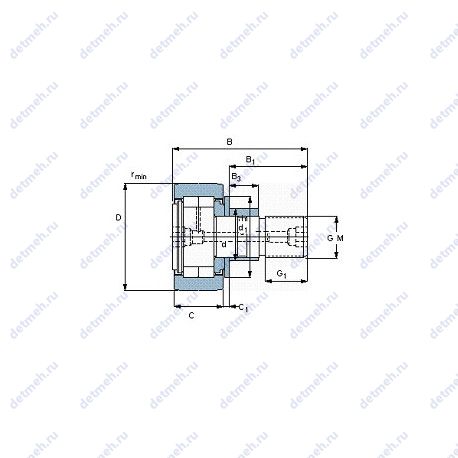 Подшипник NUKRE 35 A чертеж