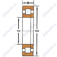 Чертеж подшипника NUP 309