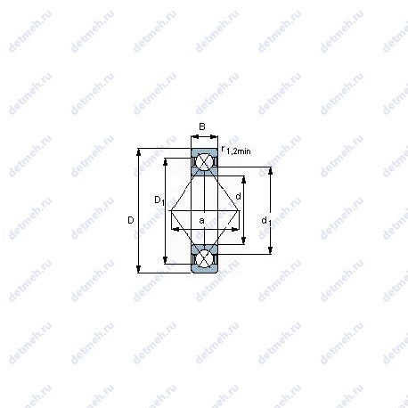 Подшипник QJ 1060 MA чертеж