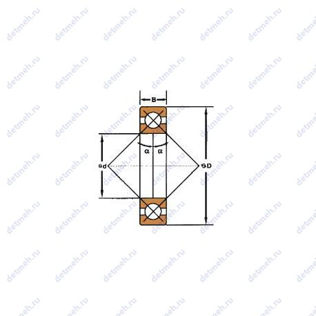 Подшипник QJ 205 чертеж