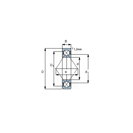 Подшипник QJ 205 MA чертеж