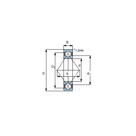 Подшипник QJ 211 MA/C3 чертеж