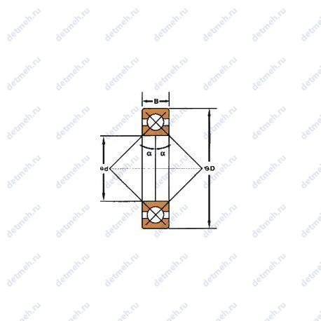 Подшипник QJ 215 чертеж