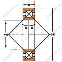 Чертеж подшипника QJ 314