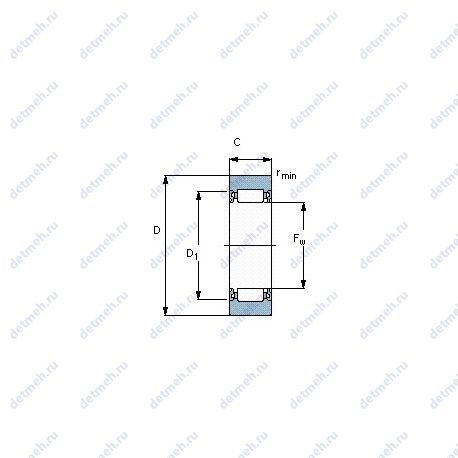 Подшипник RNA 22/6.2RS чертеж