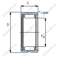 Чертеж подшипника RNA 4900 RS