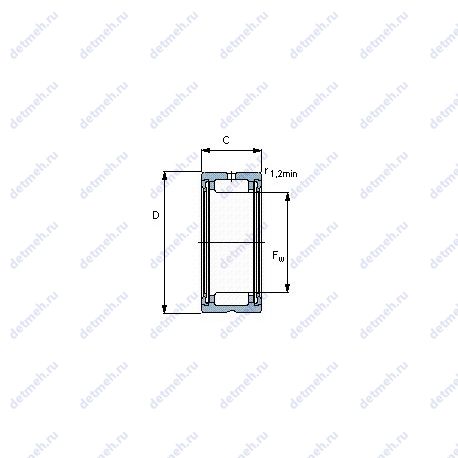 Подшипник RNA 4901.2RS чертеж