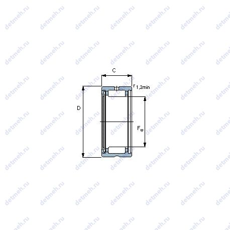 Подшипник RNA 4901 RS чертеж