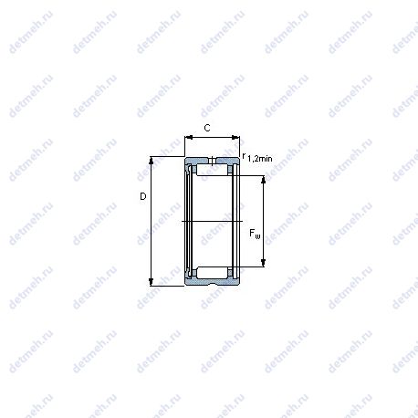 Подшипник RNA 4909 RS чертеж