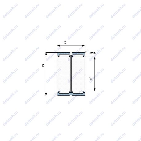 Подшипник RNA 6912 чертеж