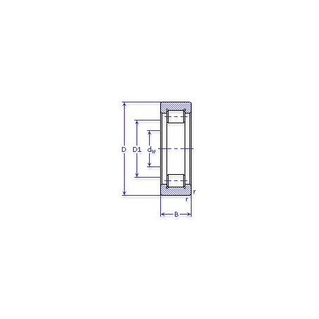 Подшипник RNU 203 TN9 чертеж