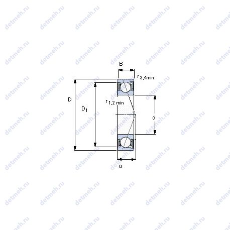 Подшипник S7009 ACD/P4A чертеж