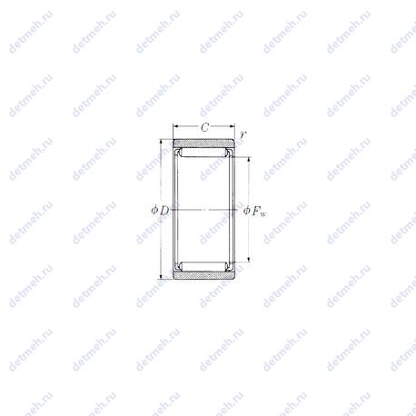 Подшипник RNAF506220 чертеж