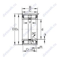 Чертеж подшипника SL04 5030