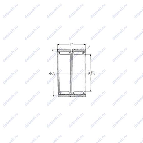 Подшипник RNAFW304026 чертеж