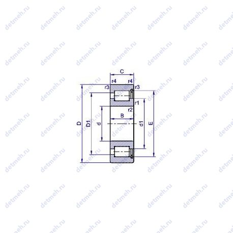 Подшипник SL18 2204 чертеж