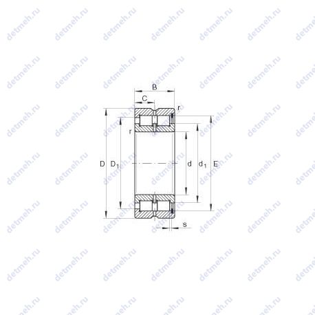 Подшипник SL18 5005 чертеж