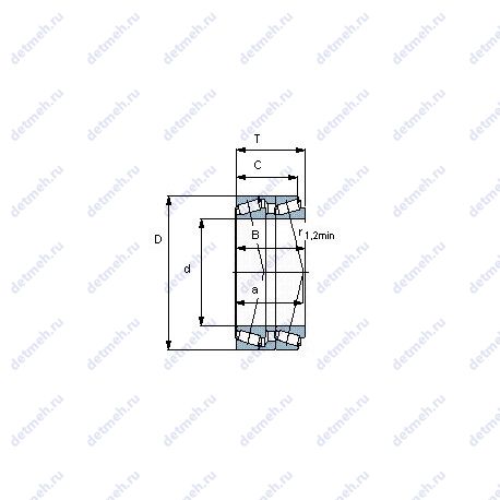 Подшипник T7FC 055T73/QCL7CDTC10 чертеж