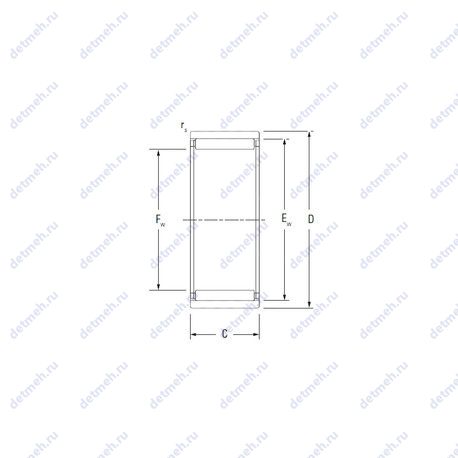 Подшипник RNAO10X17X20 чертеж