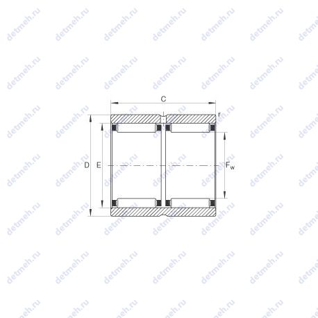 Подшипник RNAO18X30X24-ZW-ASR1 чертеж