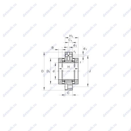 Подшипник ZARF 2068 TN чертеж