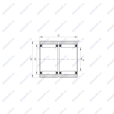 Подшипник RNAO20X28X26-ZW-ASR1 чертеж