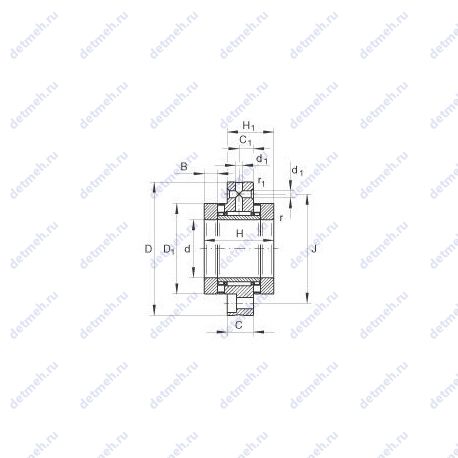 Подшипник ZARF 55145 TN чертеж