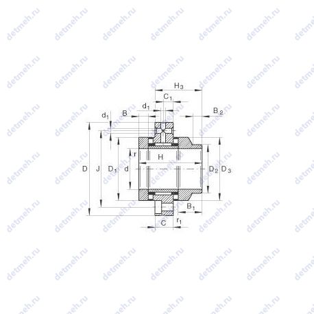 Подшипник ZARF 60150 L TN чертеж