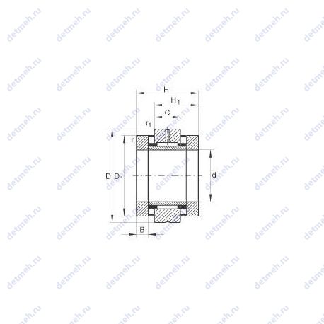 Подшипник ZARN 2052 TN чертеж