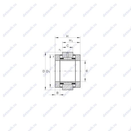 Подшипник ZARN 90180 TN чертеж