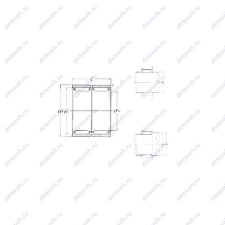 Подшипник RNAO-22x30x26ZW чертеж