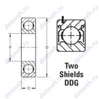 Чертеж подшипника 9117KDDG