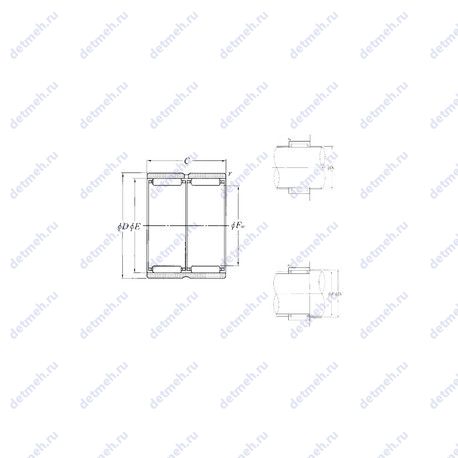 Подшипник RNAO-25x37x32ZW чертеж