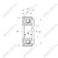Чертеж подшипника AB10272S02