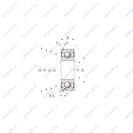 Подшипник AB40002S05 чертеж