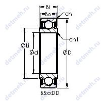 Чертеж подшипника B539DD