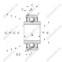 Чертеж подшипника BB1-3255