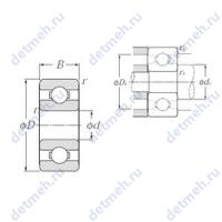 Чертеж подшипника BC6-16A